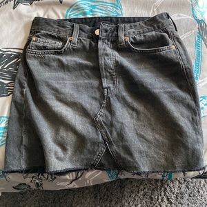 Black jean skirt